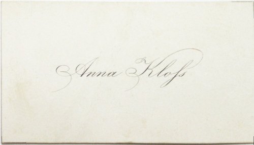 1884, navštívenka Anny Klofsové, hostinské