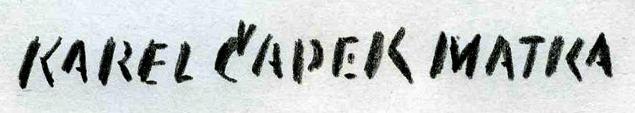 ČAPKOVA MATKA, SKAUTSKÉ PŘEDSTAVENÍ 1946